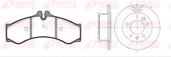 8614.00 Remsa Комплект тормозов, (диски + колодки) Twin Kit