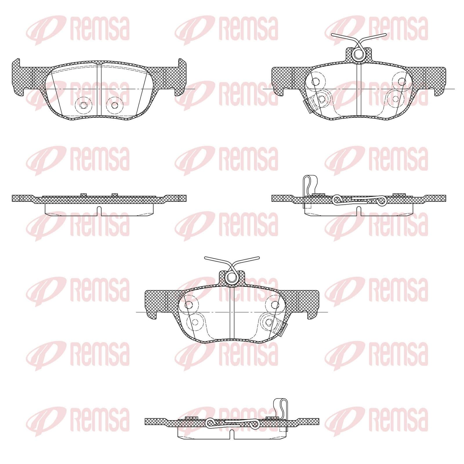186902 Remsa Гальмівні колодки