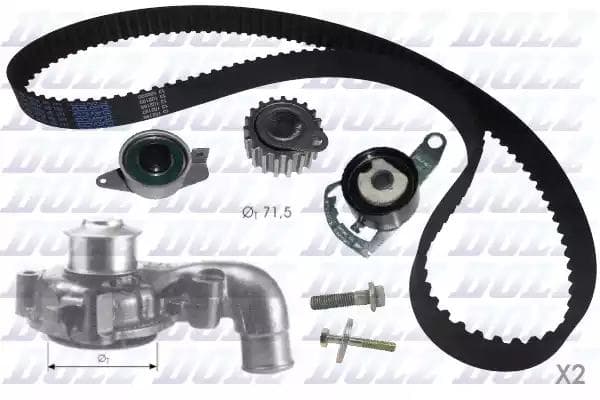 KD029 Dolz Комплект ременя ГРМ + помпа