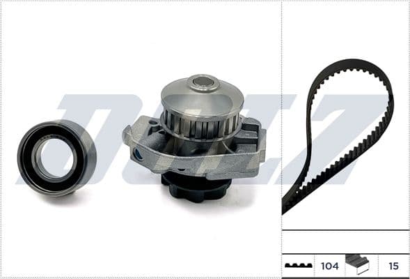 kd129 Dolz Комплект ремня ГРМ + помпа