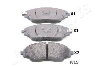 PA-W15AF Japanparts Гальмівні колодки для Chevrolet Aveo