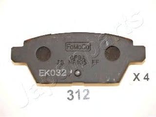 PP-312AF Japanparts Гальмівні колодки для Mazda 6