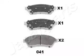 PA041AF Japanparts Гальмівні колодки для Cadillac SRX