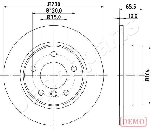 dp0100c Japanparts Тормозной диск для BMW 1 Series