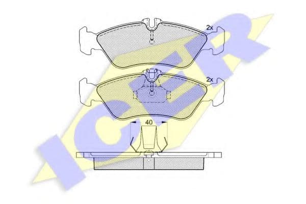 141103-046 Icer Гальмівні колодки для Volkswagen LT