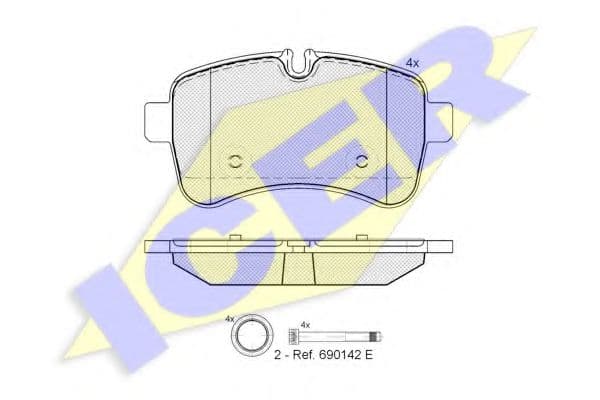 141837 Icer Тормозные колодки