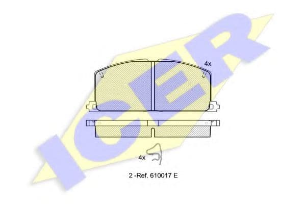 180462 Icer Тормозные колодки