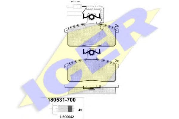 180531-700 Icer Гальмівні колодки