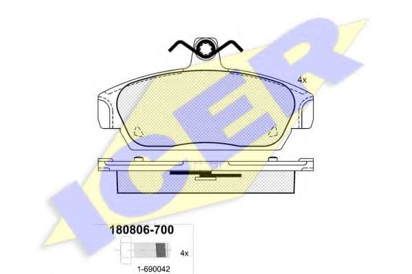 180806-700 Icer Тормозные колодки для Rover 100
