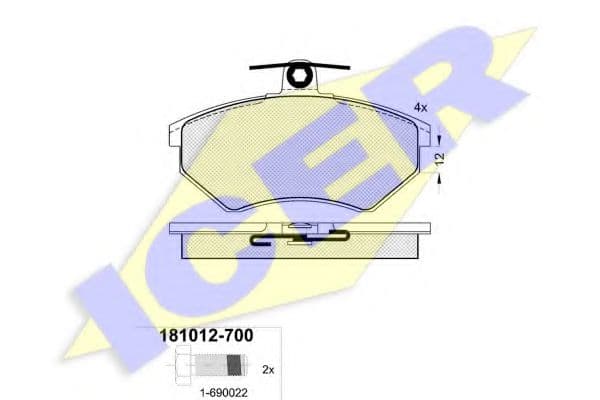 181012-700 Icer Гальмівні колодки