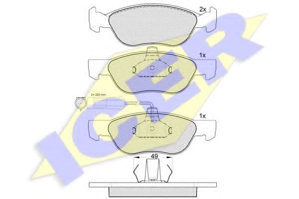 181124 Icer Тормозные колодки