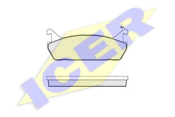 181186 Icer Тормозные колодки