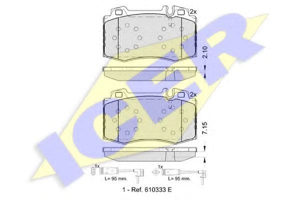 181389-203 Icer Гальмівні колодки