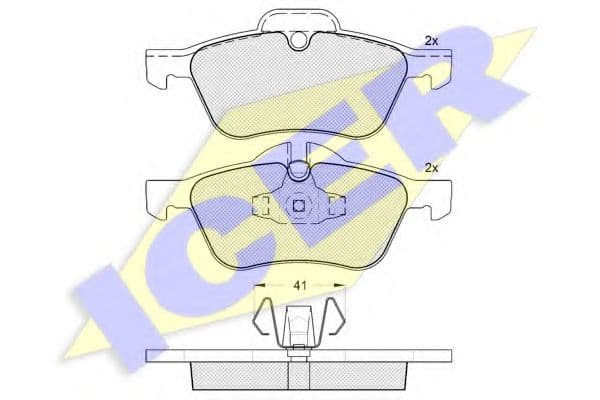 181434 Icer Гальмівні колодки для MINI Cooper
