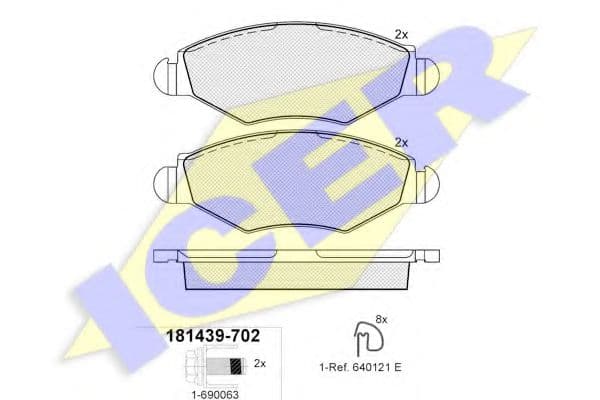 181439-702 Icer Гальмівні колодки