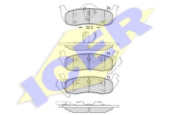 181766 Icer Гальмівні колодки
