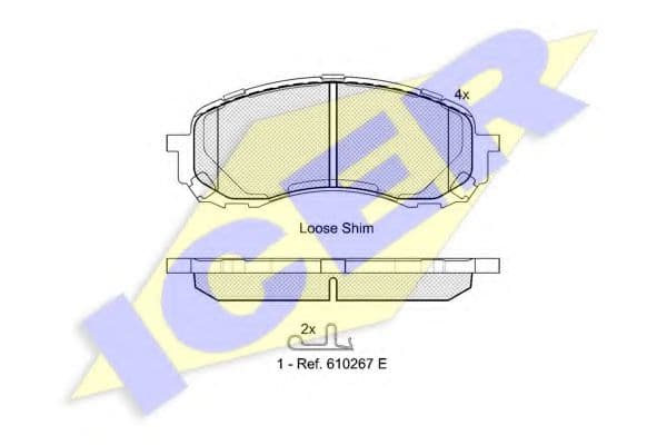 181800 Icer Тормозные колодки
