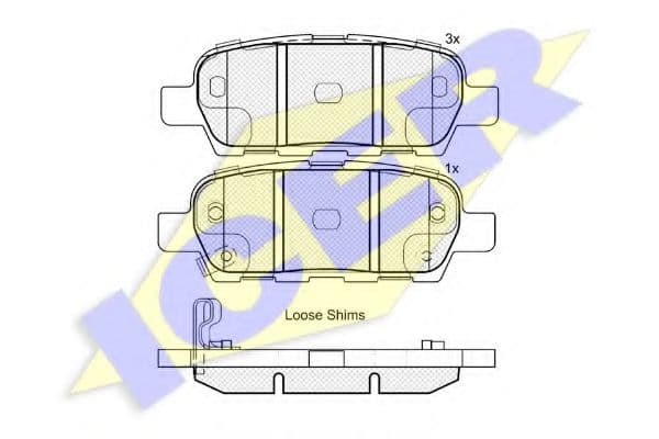 181838 Icer Гальмівні колодки