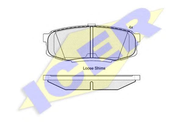 181875 Icer Тормозные колодки