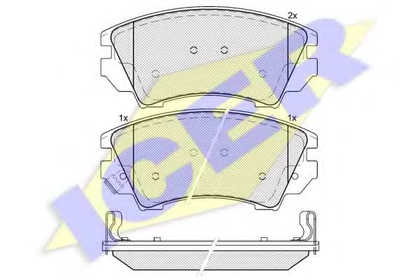 181913 Icer Тормозные колодки