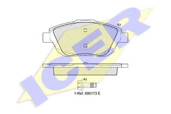 181925 Icer Гальмівні колодки
