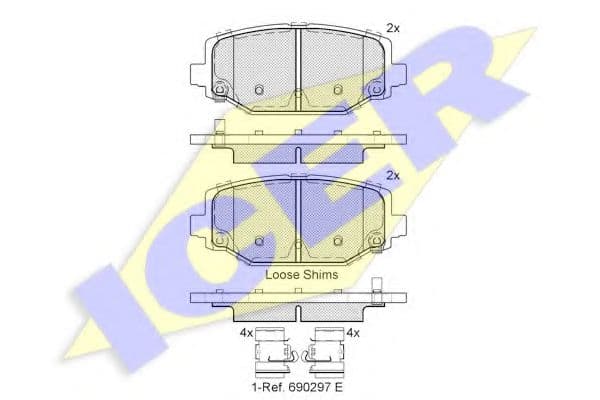 182053 Icer Гальмівні колодки