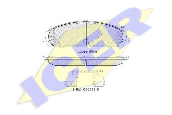 182068 Icer Гальмівні колодки