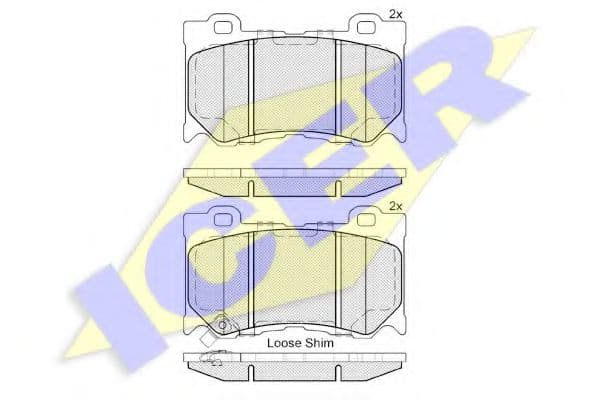 182089 Icer Тормозные колодки