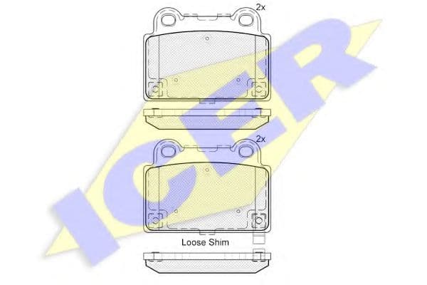 182095 Icer Гальмівні колодки для Mitsubishi Lancer