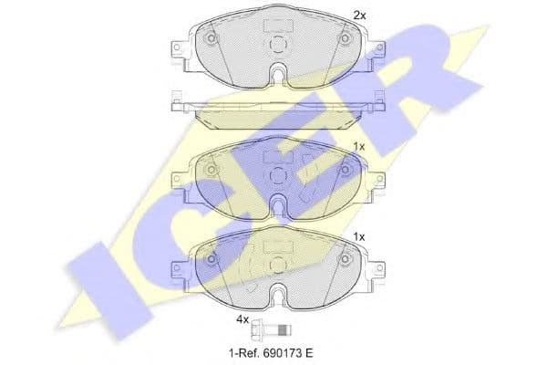 182111-204 Icer Гальмівні колодки
