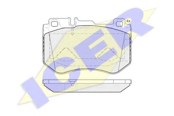 182197 Icer Гальмівні колодки для Mercedes C-Class
