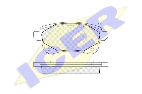182222-208 Icer Гальмівні колодки