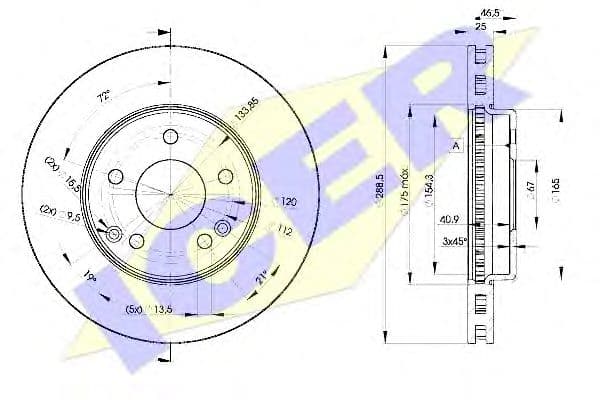 78BD0410-2 Icer Тормозной диск