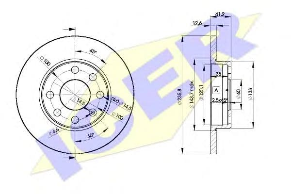 78BD1240-2 Icer Гальмівний диск