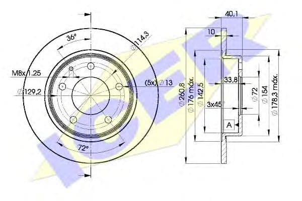 78BD3259-2 Icer Тормозной диск