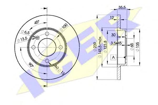 78BD3300-2 Icer Гальмівний диск