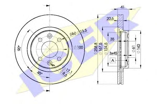 78BD3550-2 Icer Тормозной диск