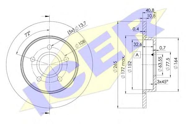 78BD3965-2 Icer Гальмівний диск