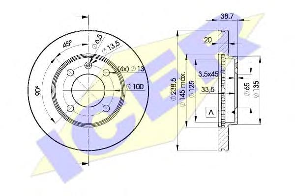 78BD3975-2 Icer Гальмівний диск