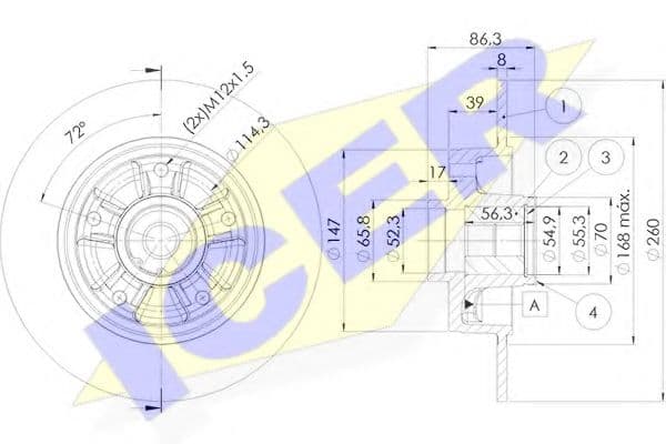78BD4023-1 Icer Гальмівний диск