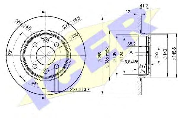 78BD4707-2 Icer Тормозной диск