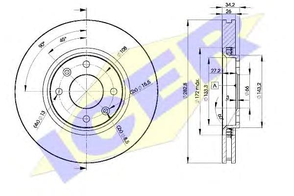78BD4752-2 Icer Тормозной диск
