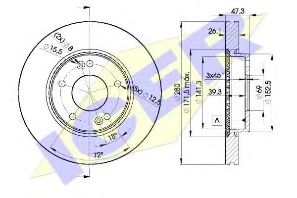 78BD5171-2 Icer Тормозной диск