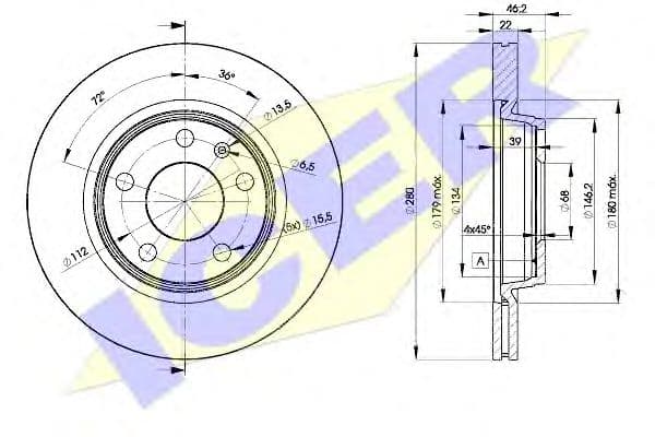 78BD5301-2 Icer Тормозной диск