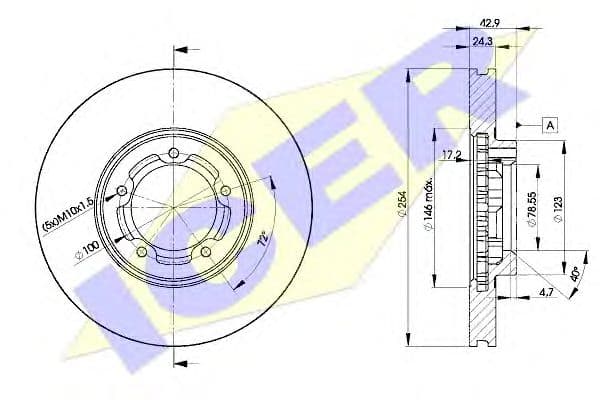 78BD5610-2 Icer Гальмівний диск для Ford Transit