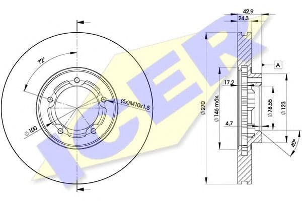 78BD5611-2 Icer Гальмівний диск