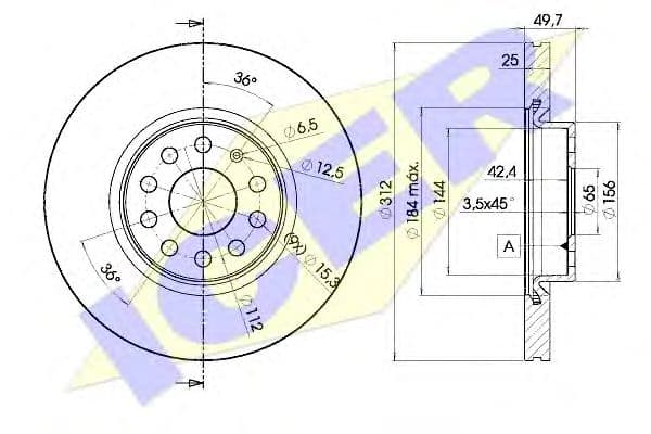78BD5618-2 Icer Тормозной диск