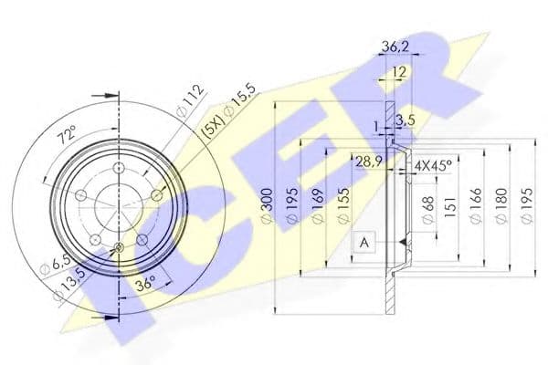 78BD6075-2 Icer Тормозной диск