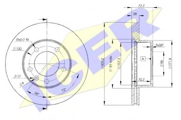 78BD6848-1 Icer Тормозной диск
