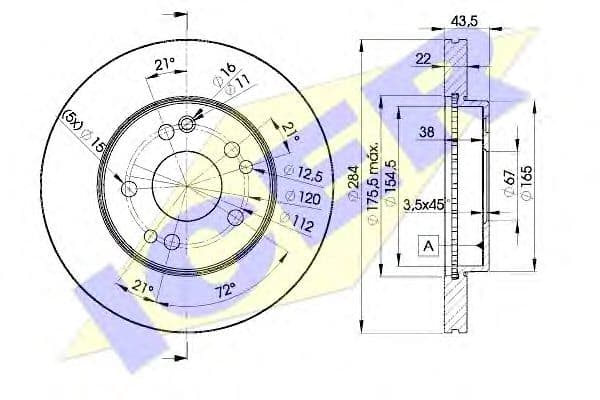 78BD7200-2 Icer Тормозной диск
